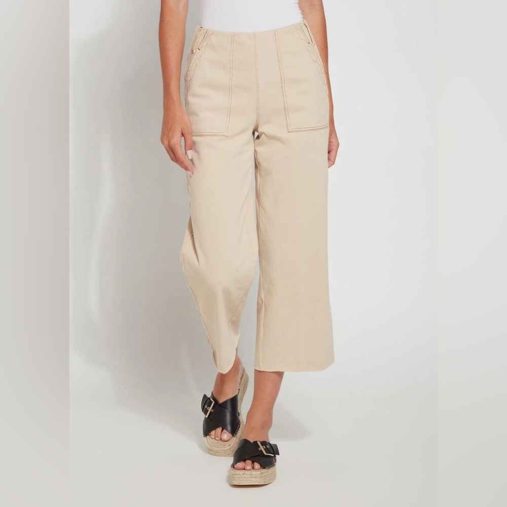 NWT Lysse Knit Denim Wide Leg Pants L - Picture 13 of 14